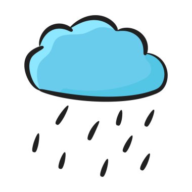 Düz yağmur stili, yağmur damlalı bulut yağmuru.