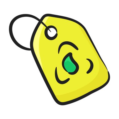 Ekoloji kavramını resmeden ekolojik etiketin karalama simgesi 