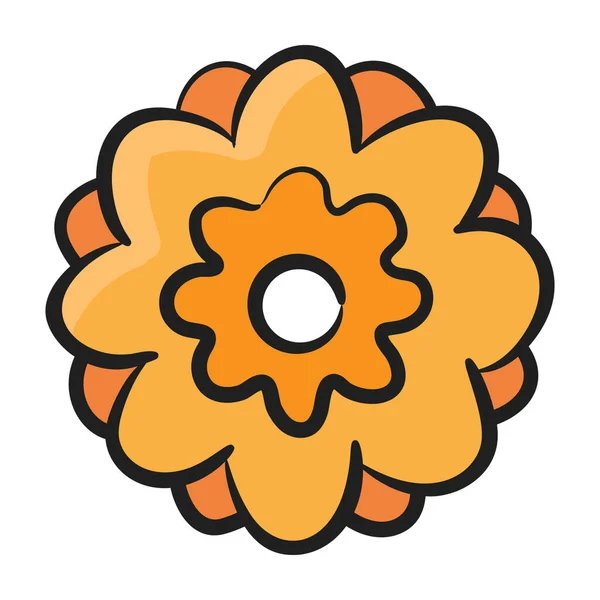 Hermoso Diseño Icono Flor — Vector de stock