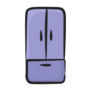 Buzdolabı simgesi tasarımı, elektronik ev aletlerinin modaya uygun karalama tarzı vektörü 