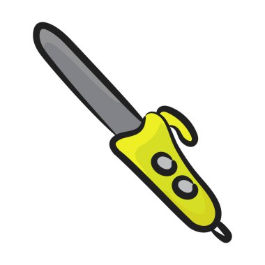 Körling çubuğu simgesi tasarımı, saç güzelliği aksesuar biçimi 