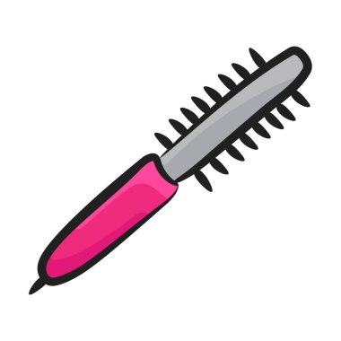 Körling çubuğu simgesi tasarımı, saç bigudisi biçimi 