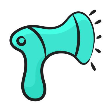 Saç kurutma makinesi düz vektör tasarımı, kuaför aracı simgesi tasarımı simgesi 