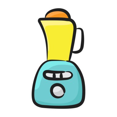 Modern el çizimi biçiminde karıştırıcının vektör tasarımı 