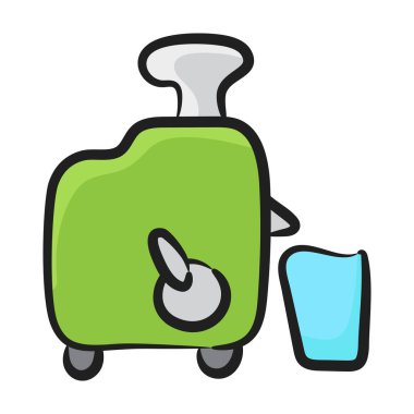 Gazoz dağıtıcısının el çizimi simgesi, düzenlenebilir vektör 