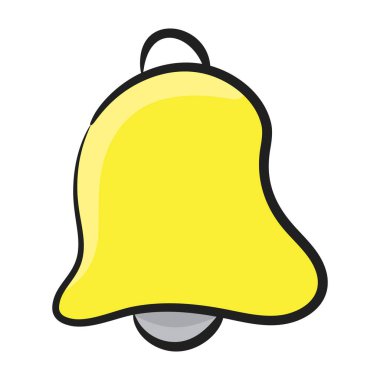 Çan simgesinin modern biçimi, düzenlenebilir vektör 