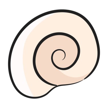 Moda karalama tarzında çift valf yumuşakçasının düzenlenebilir simge tasarımı 