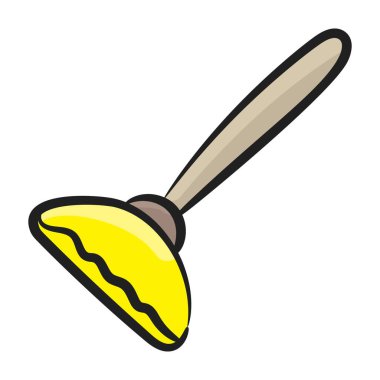 Yer temizleme aracı, spin paspasın karalama simgesi 