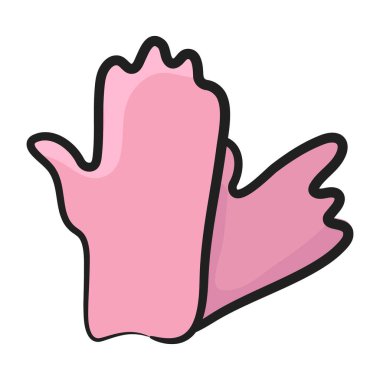 Eldiven yıkama vektörünün karalama simgesi 