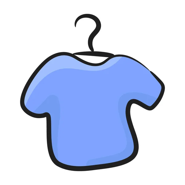 Hanged Clean Shirt Doodle Design — Stock Vector