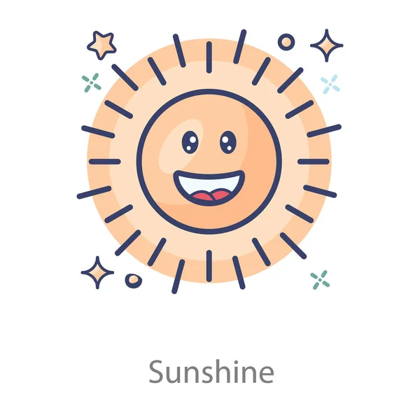 Sunrise Icon Flat Design Morning Phase — Stock Vector