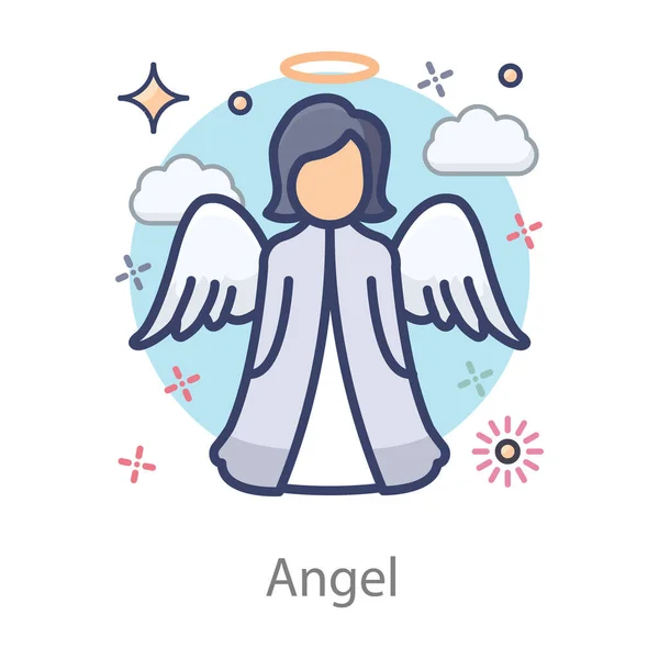 Espiritual Sendo Acreditado Para Agir Como Atendente Mensageiro Deus Anjo —  Vetores de Stock