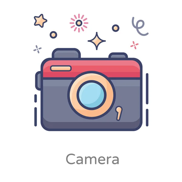 Проектирование Иконок Электронной Камеры Фотоаппаратура — стоковый вектор
