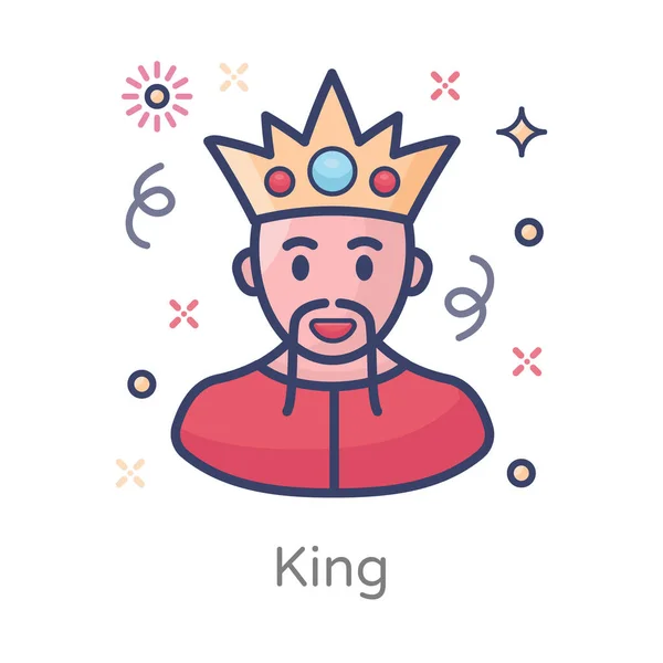 王冠有宝石镶嵌冠冕的王者 国王矢量 — 图库矢量图片