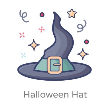 Cadı şapkası, düz tasarım vektörü 