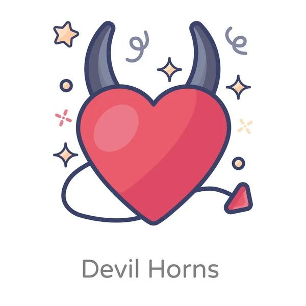 Devil Emoji Płaska Ikona Projektowania Aplikacji Mobilnych Projektów Reklamowych — Wektor stockowy