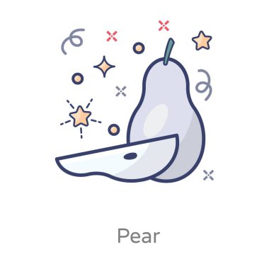 Armut ikonu, organik meyve tasarımı