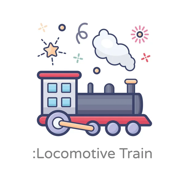 Ícone Trem Locomotiva Estilo Plano Moderno —  Vetores de Stock