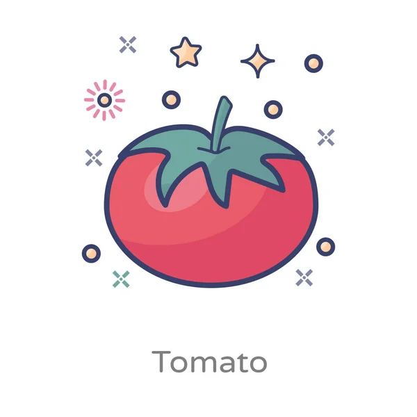 Symboldesign Für Tomaten Reife Früchte Die Häufig Beim Kochen Verwendet — Stockvektor