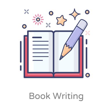 Defteri kalem, kitap yazma biçimi ile aç 