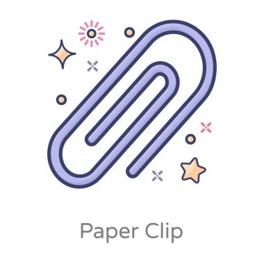 Kağıt, ataç vektörünü tutmak için tel veya plastik bükülmüş 