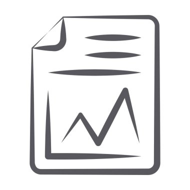 Bilgiyi bir dizi veri noktası olarak gösteren eğri grafik simgesi 