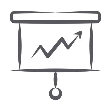 Karalama çizgisi tasarımında iş grafiksel sunum vektörü
