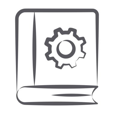 Kitaplı çark, satır dizaynında servis kitabının simgesi