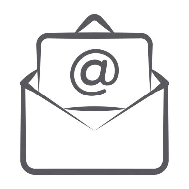 Posta harfi simgesi, e-posta vektörünün karalama tasarımı 