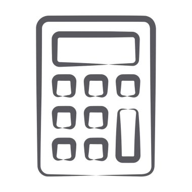 Sayı kırıcının karalama tasarımı, hesap makinesi simgesi