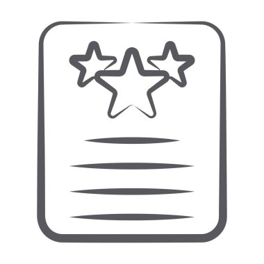 Anket konsept simgesini gösteren yıldızlı kağıt