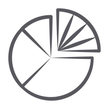 Dairesel istatistiksel grafik, daire çizelgesi simgesinin karalama biçimi
