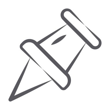 Küçük harf simgesi tasarımı, itme iğnesinin karalama vektörü 