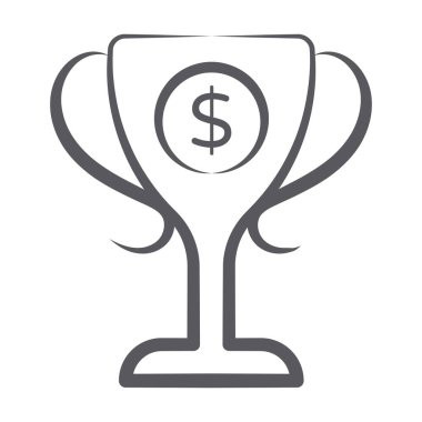 Kupada dolar, iş ödülü ikonu konsepti