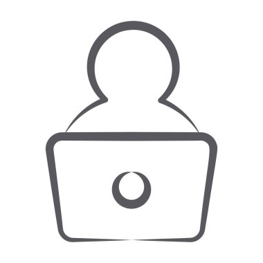 Dizüstü bilgisayarın önünde duran biri onun serbest çalıştığını gösteriyor.