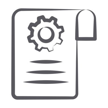 Çarklı kağıt, proje yönetimi konsepti simgesi