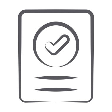 Simge f doğrulanmış belge, işaretli kağıt 