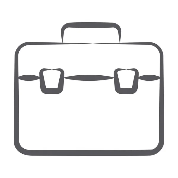 Briefcase Business Portfolio Icoon Ontwerp Hand Getekend Vector — Stockvector