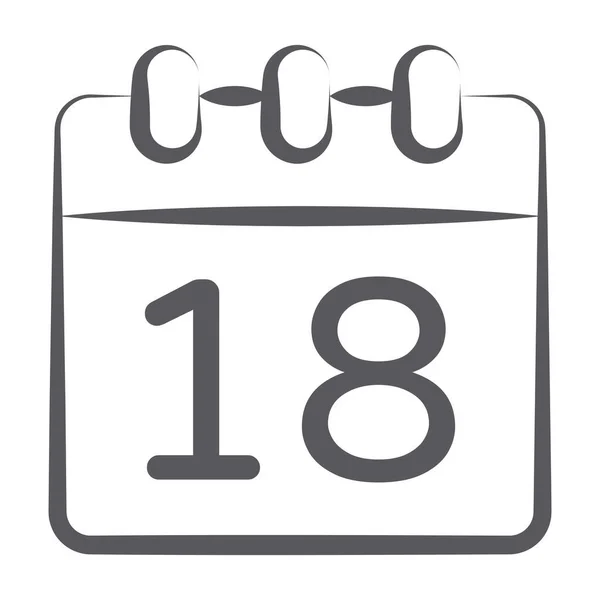 Icona Stile Doodle Del Calendario Dell Organizzatore Eventi Del Promemoria — Vettoriale Stock