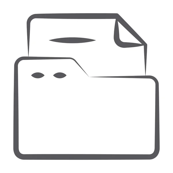 Ikona Folderu Modnym Stylu Projektowania Stron Internetowych Aplikacji — Wektor stockowy