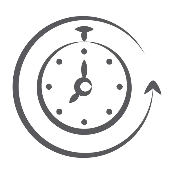 Conception Dessinée Main Chronomètre Icône Date Limite — Image vectorielle