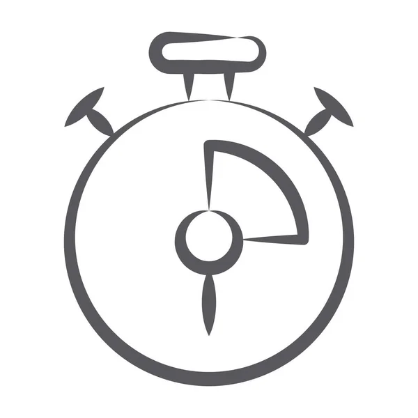 Handgezeichnetes Design Der Stoppuhr Deadline Symbol — Stockvektor