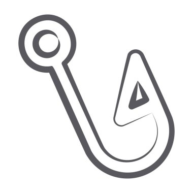 Karalama tarzında liman aracı tekne çapası, korsan kancası simgesi