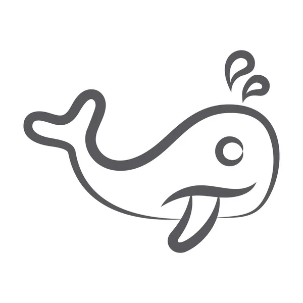 Animal Aquatique Icône Des Poissons Anges Dans Style Ligne Doodle — Image vectorielle