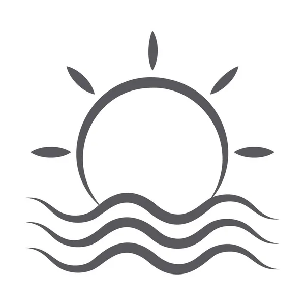 Модний Каракулі Дизайн Піктограми Сходу Сонця Змінений Вектор — стоковий вектор