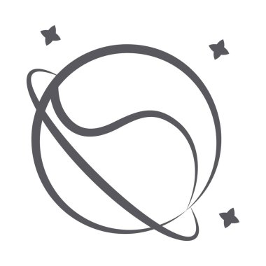 Güneş sisteminin en büyük ikinci gezegeni, karalama ikonu.