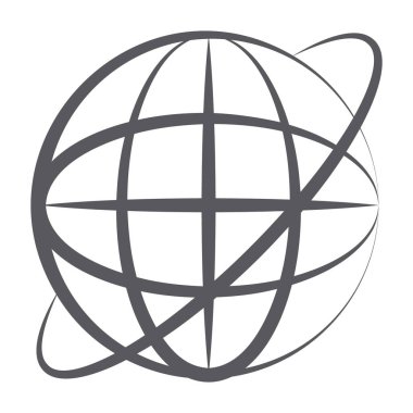 Dünyanın düzenlenebilir biçim vektörü karalama simgesinde