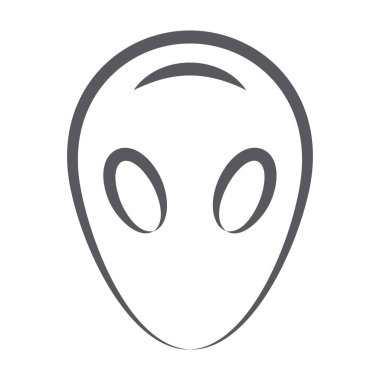 Dünya dışı yaşam formu, düzenlenebilir simgede uzaylı karalama tarzı