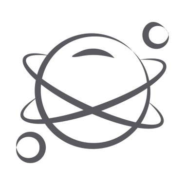 Gezegen sisteminin karalama çizgisi simgesi, gök yüzü 