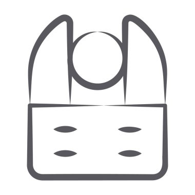 Vernier calliper 'ın karalama simgesi, küçük nesne aygıtı ölçülüyor 